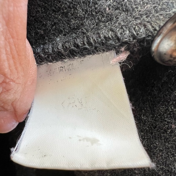 Geiger Austrian Boiled Wool Jacket Cardigan Gray EU 42 Loden Style - Picture 5 of 5